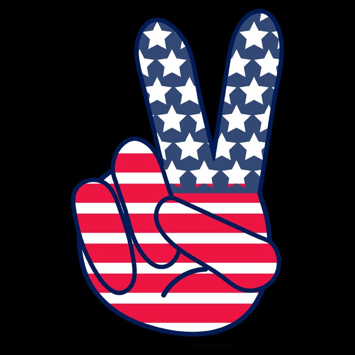 USA Simple Peace Sign Impact Tech Backpack