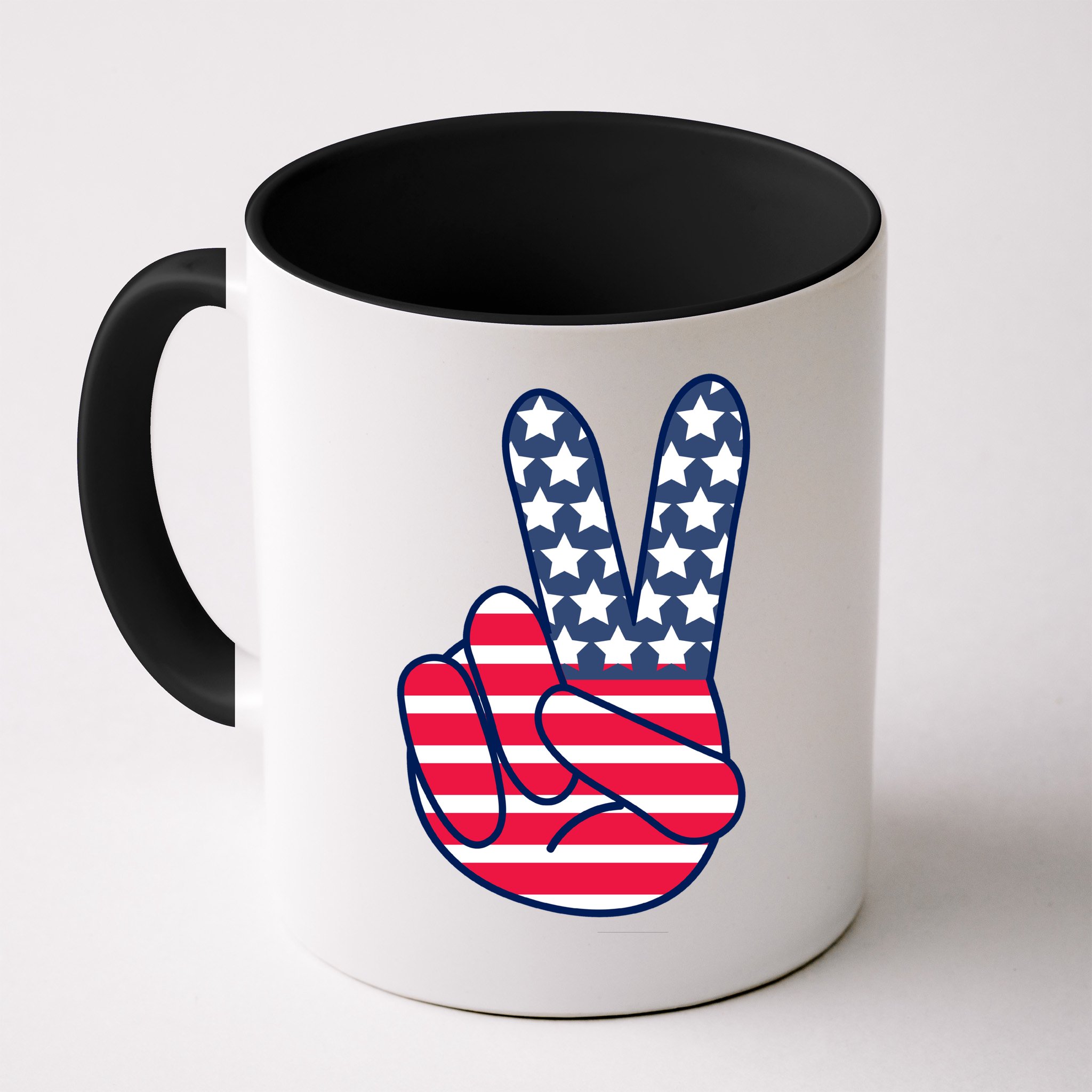 USA Simple Peace Sign Mug