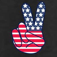 USA Simple Peace Sign 11oz C Handle Ceramic Mug