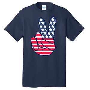 USA Simple Peace Sign Tall T-Shirt