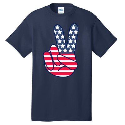 USA Simple Peace Sign Tall T-Shirt