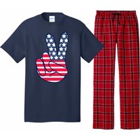 USA Simple Peace Sign Pajama Set