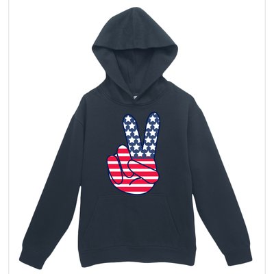 USA Simple Peace Sign Urban Pullover Hoodie