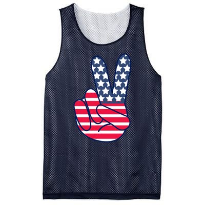 USA Simple Peace Sign Mesh Reversible Basketball Jersey Tank