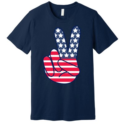 USA Simple Peace Sign Premium T-Shirt