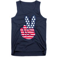 USA Simple Peace Sign Tank Top