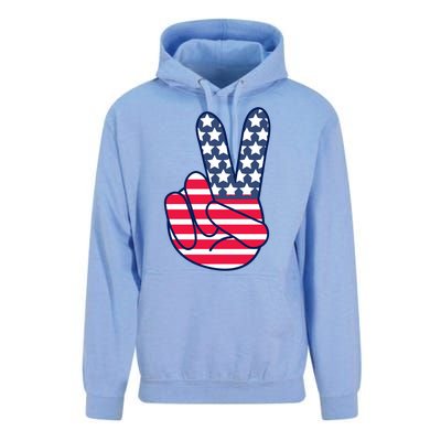 USA Simple Peace Sign Unisex Surf Hoodie