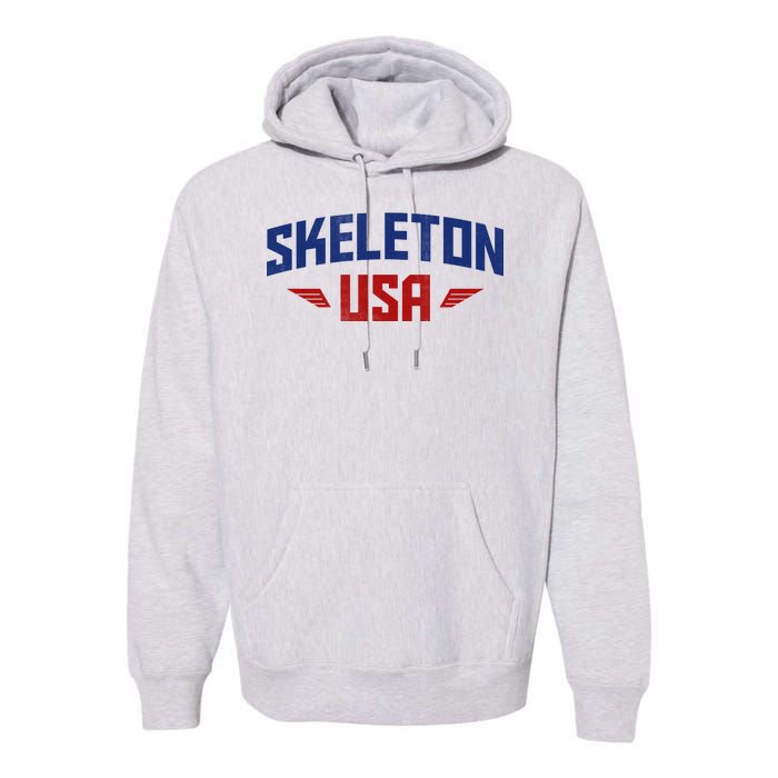 USA Skeleton Team Premium Hoodie