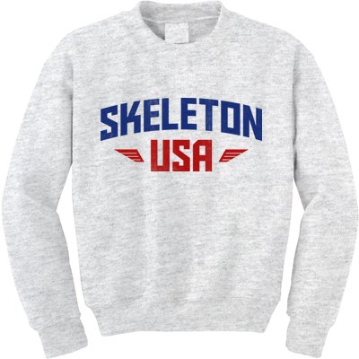 USA Skeleton Team Kids Sweatshirt