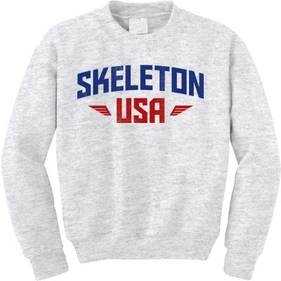 USA Skeleton Team Kids Sweatshirt