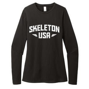 USA Skeleton Team Womens CVC Long Sleeve Shirt