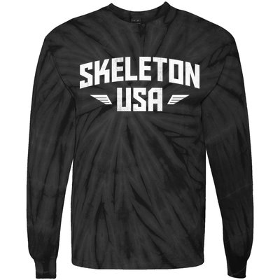 USA Skeleton Team Tie-Dye Long Sleeve Shirt