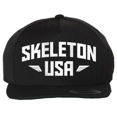 USA Skeleton Team Wool Snapback Cap