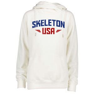 USA Skeleton Team Womens Funnel Neck Pullover Hood