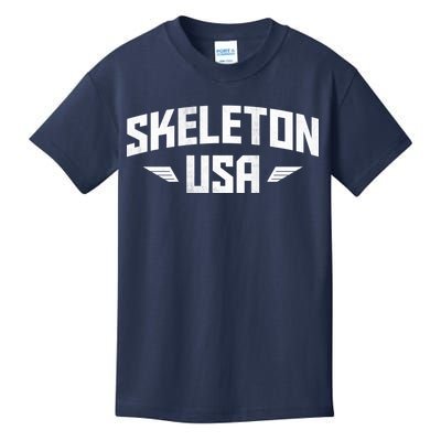 USA Skeleton Team Kids T-Shirt