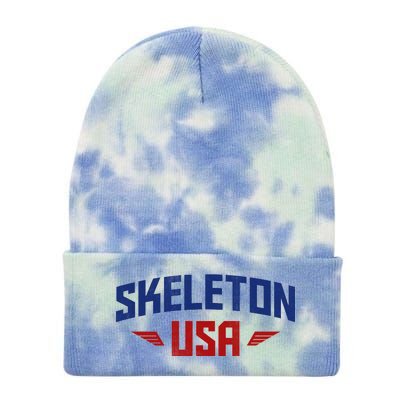 USA Skeleton Team Tie Dye 12in Knit Beanie