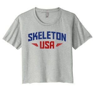 USA Skeleton Team Women's Crop Top Tee