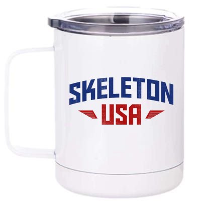 USA Skeleton Team 12 oz Stainless Steel Tumbler Cup