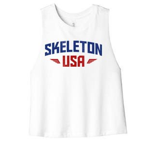 USA Skeleton Team Women's Racerback Cropped Tank