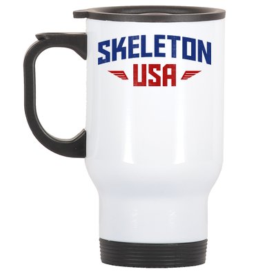 USA Skeleton Team Stainless Steel Travel Mug