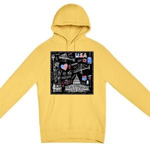 USA Sketch Premium Pullover Hoodie