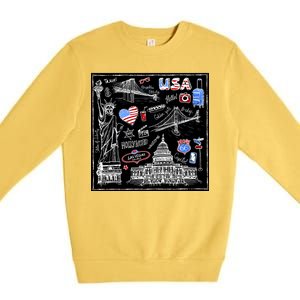 USA Sketch Premium Crewneck Sweatshirt