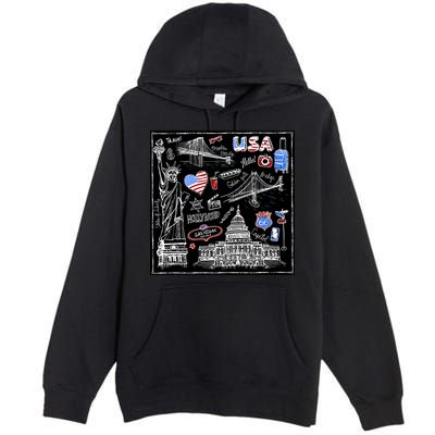 USA Sketch Premium Pullover Hoodie