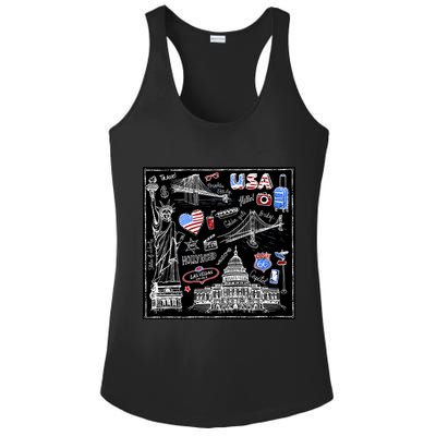 USA Sketch Ladies PosiCharge Competitor Racerback Tank