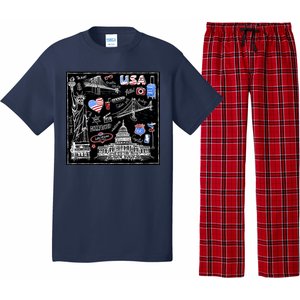 USA Sketch Pajama Set