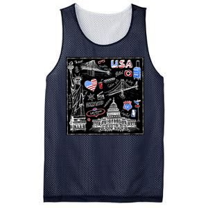 USA Sketch Mesh Reversible Basketball Jersey Tank