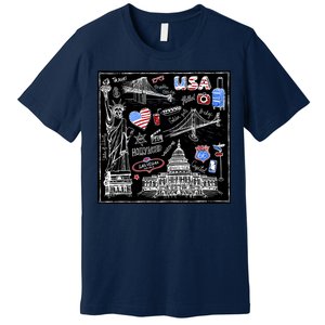 USA Sketch Premium T-Shirt