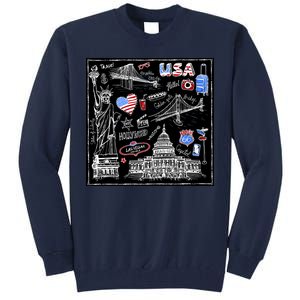 USA Sketch Tall Sweatshirt