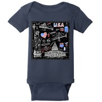 USA Sketch Baby Bodysuit