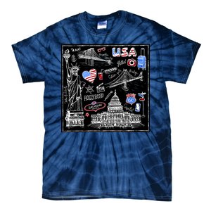 USA Sketch Tie-Dye T-Shirt