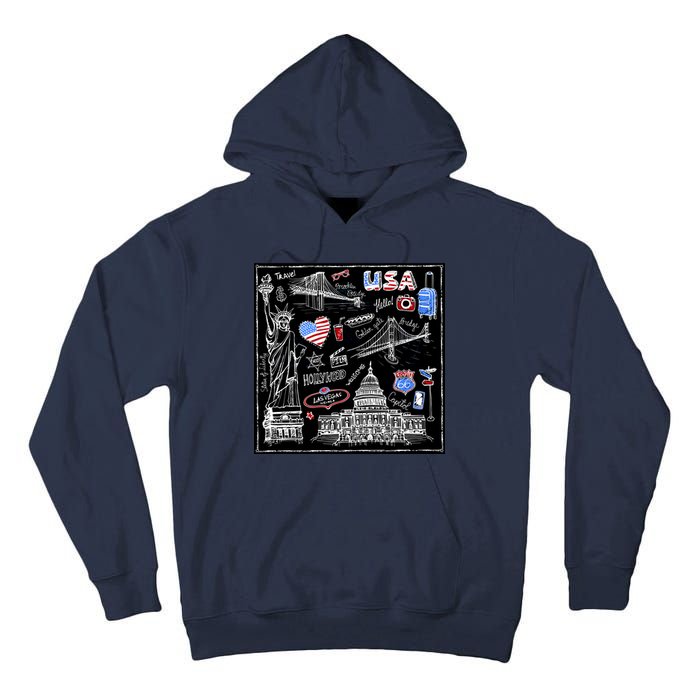 USA Sketch Tall Hoodie