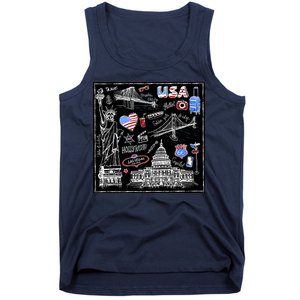 USA Sketch Tank Top