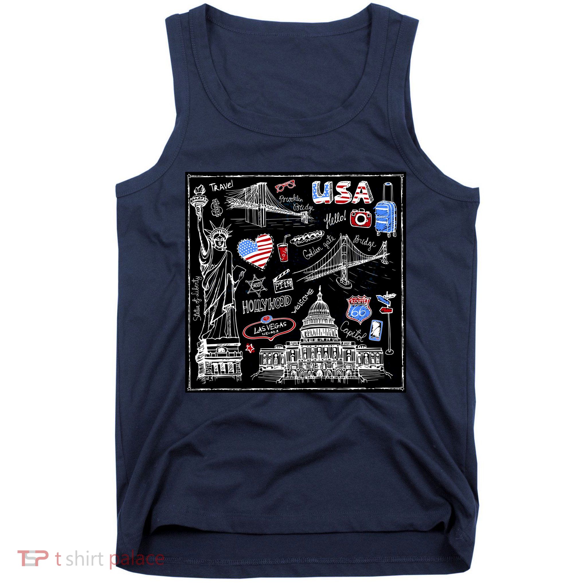 USA Sketch Tank Top