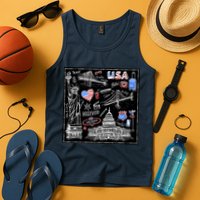 USA Sketch Tank Top
