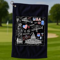 USA Sketch Golf Towel