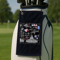 USA Sketch Golf Towel