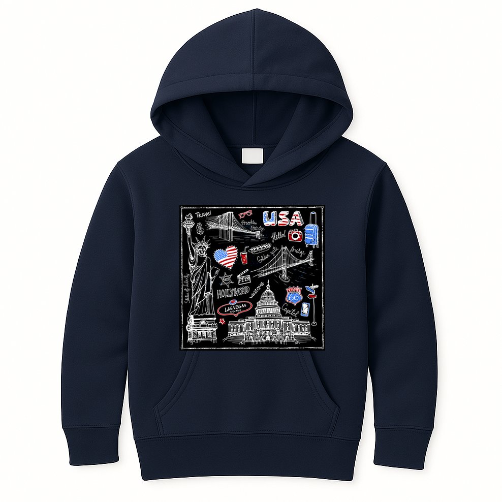 USA Sketch Kids Hoodie