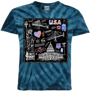 USA Sketch Kids Tie-Dye T-Shirt