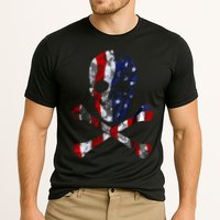 USA Skull Crossbone  Cooling Performance Crew T-Shirt