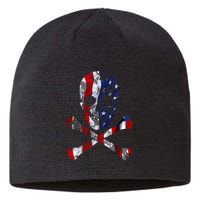 USA Skull Crossbone  Sustainable Beanie