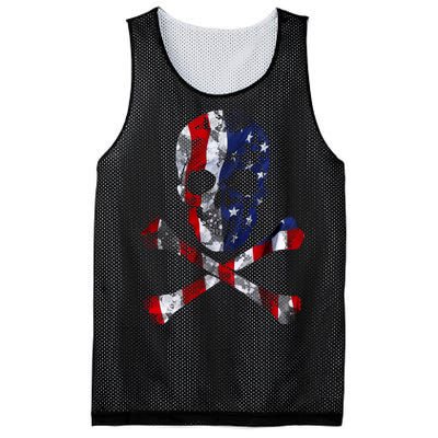 USA Skull Crossbone  Mesh Reversible Basketball Jersey Tank