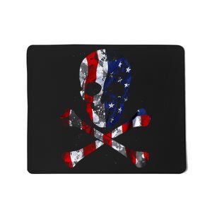 USA Skull Crossbone  Mousepad