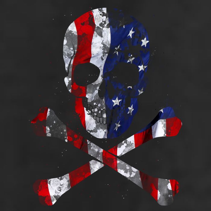 USA Skull Crossbone  25L Jumbo Tote
