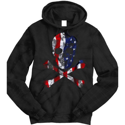 USA Skull Crossbone  Tie Dye Hoodie