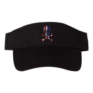 USA Skull Crossbone  Valucap Bio-Washed Visor