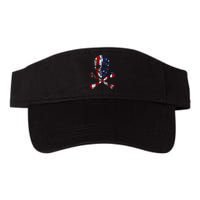 USA Skull Crossbone  Valucap Bio-Washed Visor